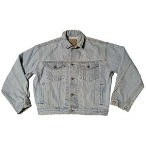 VTG 90s GAP DENIM Men Small Light Wash Trucker Jean Jacket‎ 305122-03-1